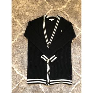 NWOT AE Navy Button Ip Cardigan